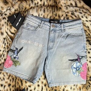 Designer Homme Femme Women's Blue Denim Shorts